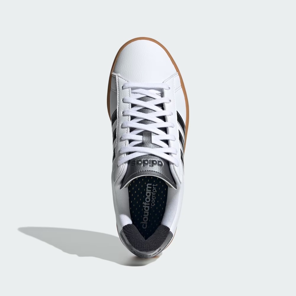 Adidas Grand Court 2.0 White/Black Gum Sole JH8683 Women's Size 6 - Picture 5 of 7